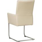 Leren eetkamerstoel Rumor - Toledo Betulla (crème) -, Huis en Inrichting, Leren eetkamerstoel Rumor - Toledo Betulla (crème) - Sledepoot staal rond RVS past perfect in uw interieur als u woonstijl: Modern is.