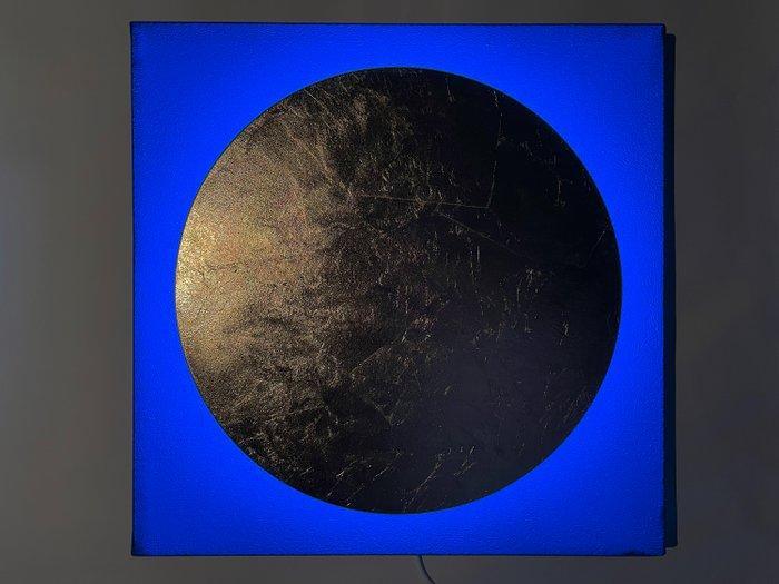 Bruno Bani (1964) - Eclisse totale Foglia oro 40 x 40, Antiek en Kunst, Kunst | Schilderijen | Modern