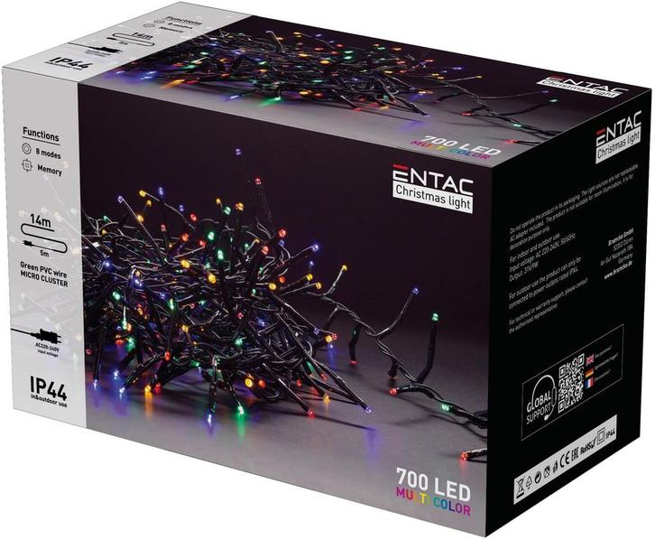 Entac Kerst Micro Cluster Lichtsnoer 14m - Kerstverlichting, Diversen, Kerst, Nieuw, Verzenden