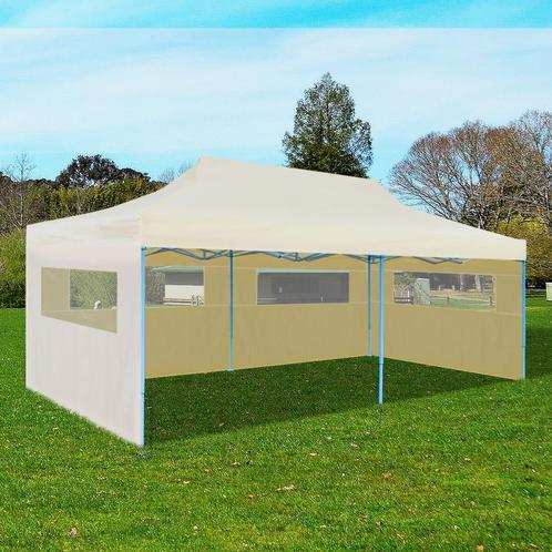 Partytent pop-up inklapbaar 3x6 m creme (3x6 meter), Tuin en Terras, Partytenten, Partytent, Nieuw, 2 meter of meer, Verzenden