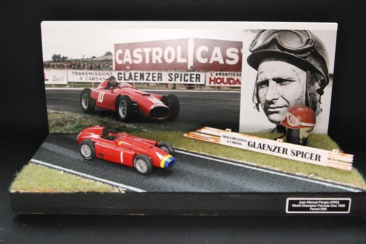 Diorama Juan Manuel Fangio Wereldkampioen Formule 1 1956, Hobby en Vrije tijd, Modelbouw | Figuren en Diorama's, Groter dan 1:35