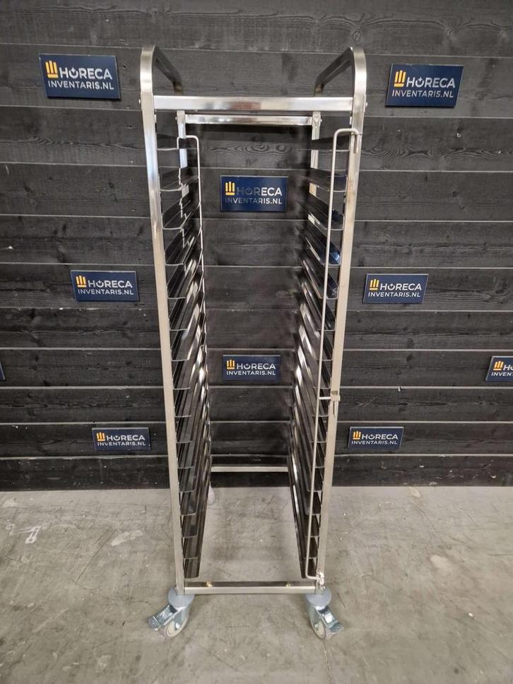 Regaalwagen | 16 niveaus | bakkersnorm | 60 x 40 cm, Zakelijke goederen, Horeca | Keukenapparatuur, Nieuw in verpakking, Transport en Opslag