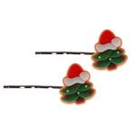 Schuifspeldjes Zilverkleurig Kerstthema - Kerstboom & Kerstm, Ophalen of Verzenden, Nieuw