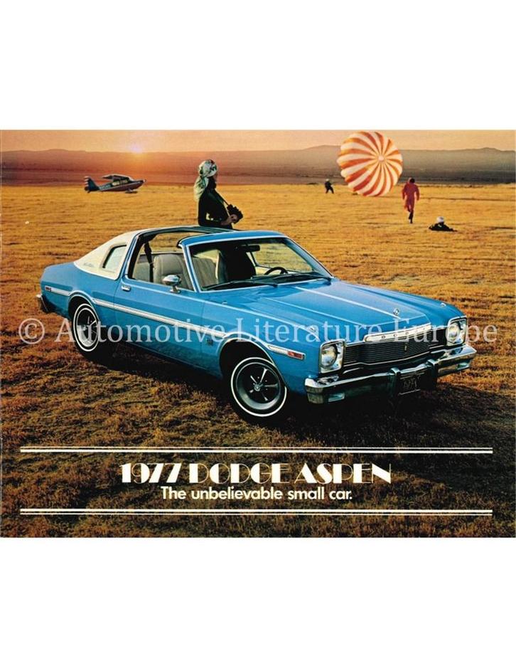 1977 DODGE ASPEN BROCHURE ENGELS, Boeken, Auto's | Folders en Tijdschriften