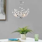 Hanglamp Ampthill met kunstkristallen 3xE14 chroomkleurig lu, Huis en Inrichting, Lampen | Kroonluchters, Nieuw, Verzenden