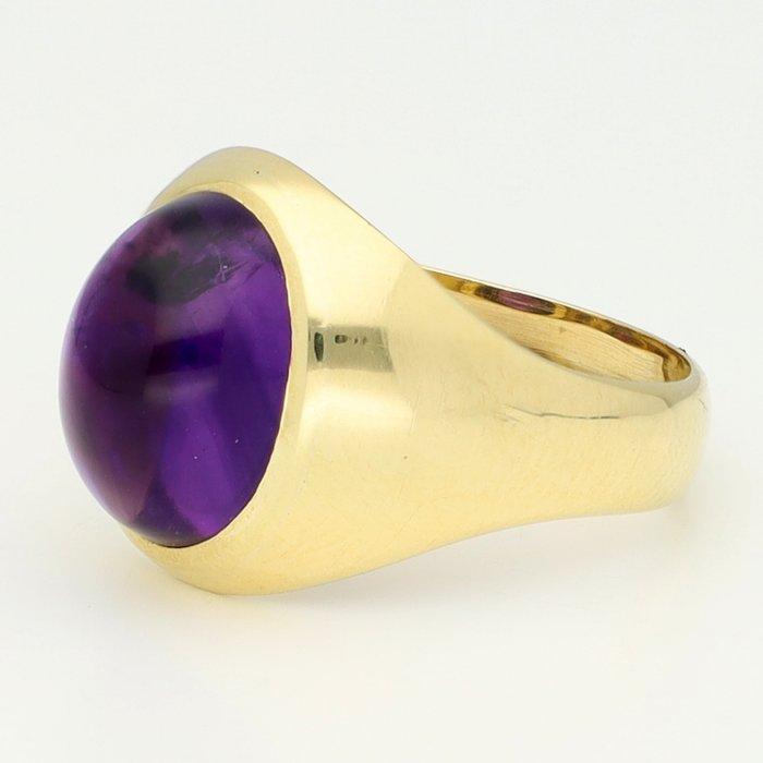 Ring - 14 karaat Roségoud, Geel goud - Amethist, Sieraden, Tassen en Uiterlijk, Ringen