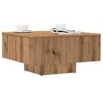 vidaXL Salontafel 60x60x31,5 cm bewerkt hout artisanaal, Verzenden, Nieuw, Overige houtsoorten, 50 tot 100 cm