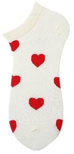 Lage sokken - Hartjes, schattig - Maat 38 t/m 45, Kleding | Dames, Sokken en Kniesokken, Damesdingetjes, Verzenden, Wit