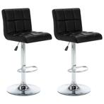 vidaXL Barstoelen 2 st kunstleer zwart, Huis en Inrichting, Verzenden, Nieuw