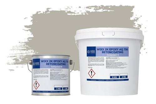 Wixx 2K Epoxy AQ 750 Betoncoating RAL 7038 | Agaatgrijs, Doe-het-zelf en Verbouw, Verf, Beits en Lak, Verf, Grijs, Nieuw, Verzenden