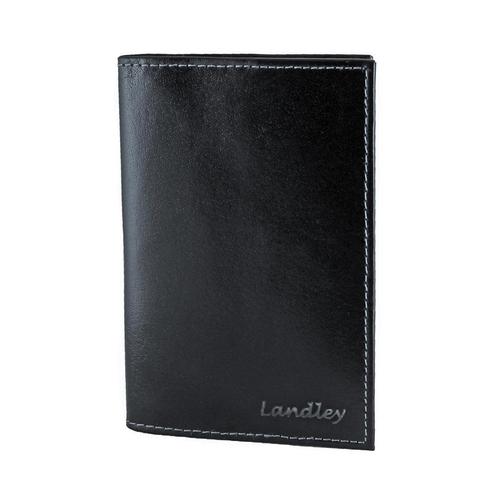 Landley Leren Etui voor Paspoort en Gele Boekje Zwart, Sieraden, Tassen en Uiterlijk, Portemonnees, Zwart, Nieuw, Overige merken