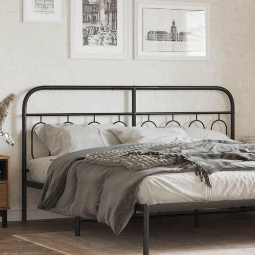 vidaXL Hoofdbord 160 cm metaal zwart, Huis en Inrichting, Slaapkamer | Bedden, Zwart, Nieuw, Metaal, Verzenden