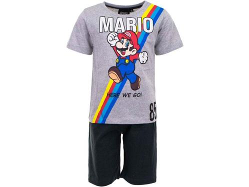 Kinderpyjama - Shortama - Super Mario - Grijs/Antraciet, Kinderen en Baby's, Kinderkleding | Schoenen en Sokken, Verzenden