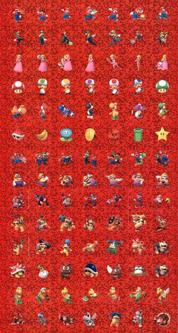 Nintendo Super Mario Holo Stickervel - Rood (Nieuw) beschikbaar voor biedingen