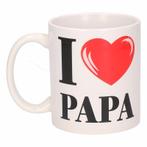 Vaderdag I Love Papa koffiemok / beker 300 ml - Vaderdag m.., Huis en Inrichting, Keuken | Servies, Nieuw, Ophalen of Verzenden