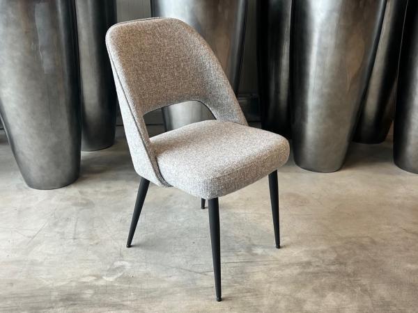 Veiling - Eetkamerstoel Chef (set van 6) Linnenstof - Grijs, Huis en Inrichting, Stoelen