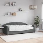 vidaXL Slaapbank met matras 90x190 cm stof donkergrijs, Huis en Inrichting, 90 cm, Eenpersoons, Verzenden, Nieuw