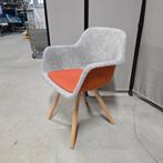 VEPA Felt kantoorstoel met beuken poten - grijs / oranje zit, Huis en Inrichting, Stoelen, Ophalen of Verzenden, Nieuw