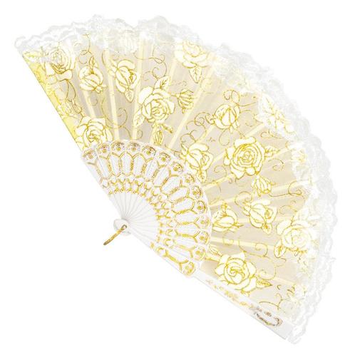 Waaier Wit/Goud Dorado, Kleding | Dames, Carnavalskleding en Feestkleding, Nieuw, Ophalen of Verzenden