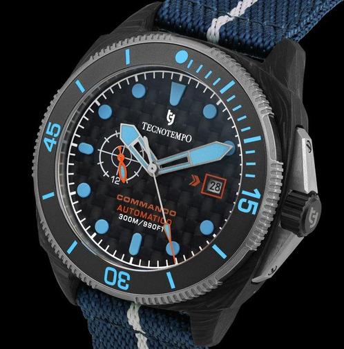 Tecnotempo - Commando Forged Carbon & Titanium - Automatic, Sieraden, Tassen en Uiterlijk, Horloges | Heren