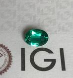 1 pcs Groen Smaragd - 0.98 ct - International Gemological, Nieuw