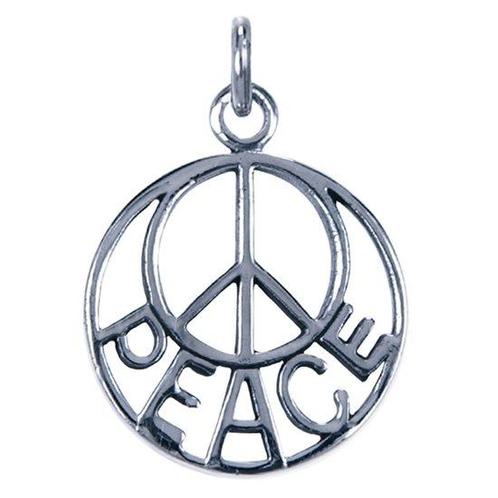 Zilveren Vredesteken peace ketting hanger, Sieraden, Tassen en Uiterlijk, Kettinghangers, Verzenden