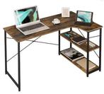 L-Vormig Hoekbureau met Planken – 120 cm Industrieel Design, Verzenden, Nieuw