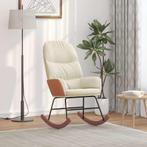 vidaXL Schommelstoel fluweel crèmewit, Verzenden, Nieuw