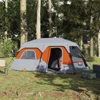 vidaXL Tent 9-persoons waterdicht snelontgrendeling grijs en, Caravans en Kamperen, Tenten, Verzenden, Nieuw, Tot en met 2