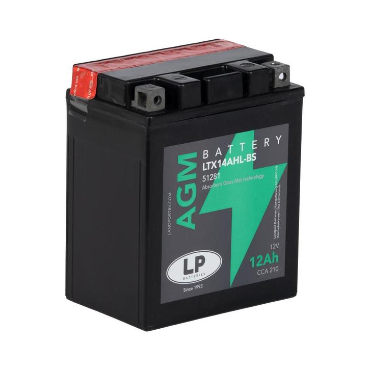 Landport (LP) LTX14AHL-BS 12 volt 12,0 ah AGM motor accu, Motoren, Onderdelen | Overige, Nieuw, Ophalen of Verzenden