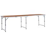 vidaXL Campingtafel inklapbaar 240x60 cm aluminium, Caravans en Kamperen, Verzenden, Nieuw