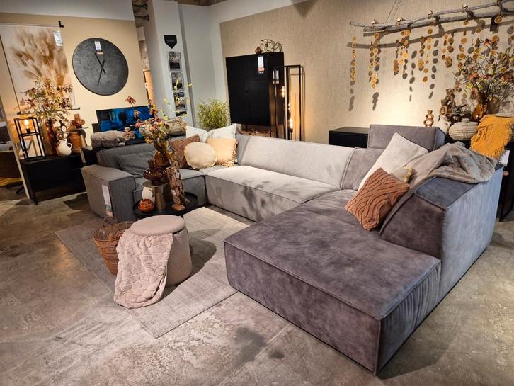 Baricci hoekbank in 4 stoffen - Pronto Wonen, Huis en Inrichting, Banken | Bankstellen, 200 tot 250 cm, 150 cm of meer, Hoekbank