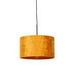 Moderne hanglamp zwart met kap geel 35 cm - Combi, Huis en Inrichting, Lampen | Hanglampen, Nieuw, Overige materialen, Modern