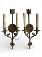 Wandlamp (2) - Brons - In de stijl van Maison Baguès, Antiek en Kunst