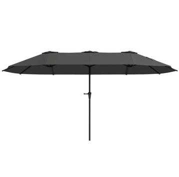 Nieuwe XXL Parasol 4 Meter Donkergrijs 4x2,2m – Waterdicht beschikbaar voor biedingen