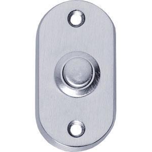Intersteel Beldrukker ovaal chroom mat, Doe-het-zelf en Verbouw, Hang- en Sluitwerk, Nieuw, Ophalen of Verzenden