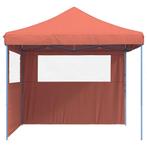 Partytent inklapbaar pop-up met 2 zijwanden terracottakle..., Verzenden, Nieuw, 2 meter of meer, Partytent