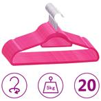 vidaXL 20-delige Kledinghangerset anti-slip fluweel roze, Kleding | Dames, Kledinghangers, Verzenden, Nieuw