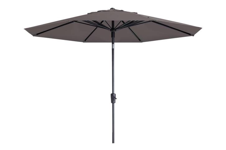 Madison Paros 2 luxe stokparasol - 300 cm. - Taupe, Tuin en Terras, Parasols, Stokparasol, Nieuw, Kantelbaar, Verzenden