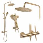 REA Thermostatische regendouche - geborsteld goud - 25 cm..., Ophalen of Verzenden, Nieuw