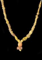 Oud-Romeins Gele Glas Kralenketting (Zonder Minimumprijs), Antiek en Kunst