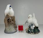 Royal Copenhagen - Beeldje - Doves and Budgerigars #402 #649