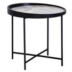 Sky Style Marmer Black Bijzettafel Rond 46 cm, Huis en Inrichting, Tafels | Bijzettafels, Ophalen of Verzenden, Nieuw