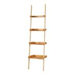 [en.casa] Badkamerrek Göinge bamboe ladderplank met 4 planke, Verzenden, Nieuw