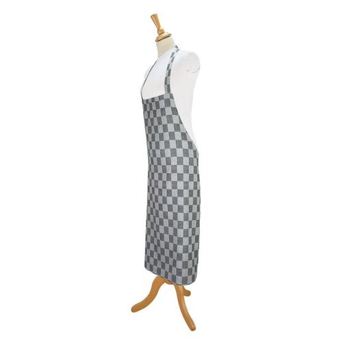Halterschort Zwart en Wit Geblokt 70x95cm 100% Katoen - Treb, Huis en Inrichting, Keuken | Textiel, Schort, Overige kleuren, Nieuw