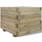 vidaXL Plantenbak verhoogd vierkant 50x50x40 cm hout, Tuin en Terras, Bloembakken en Plantenbakken, Verzenden, Minder dan 60 cm