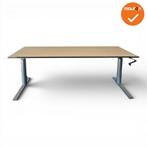 Gispen bureau – Slinger verstelbaar – 140x80 – Zilverg, Werkplek, Ophalen of Verzenden, Gebruikt, Bureau