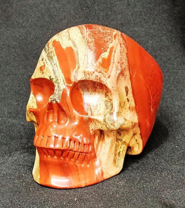 Schedel hand uitgehouwen in kristal Australisch brecciated, Verzamelen, Mineralen en Fossielen