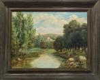 Francesc Sans Castaño (1868-1937) - Cauce entre álamos