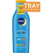 NIVEA SUN PROTECT & BRONZE SPF 30 ZONNEMELK TRAY 6 X 200 ML, Verzenden, Nieuw
